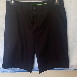 Izod Men's Black Flat Front Shorts